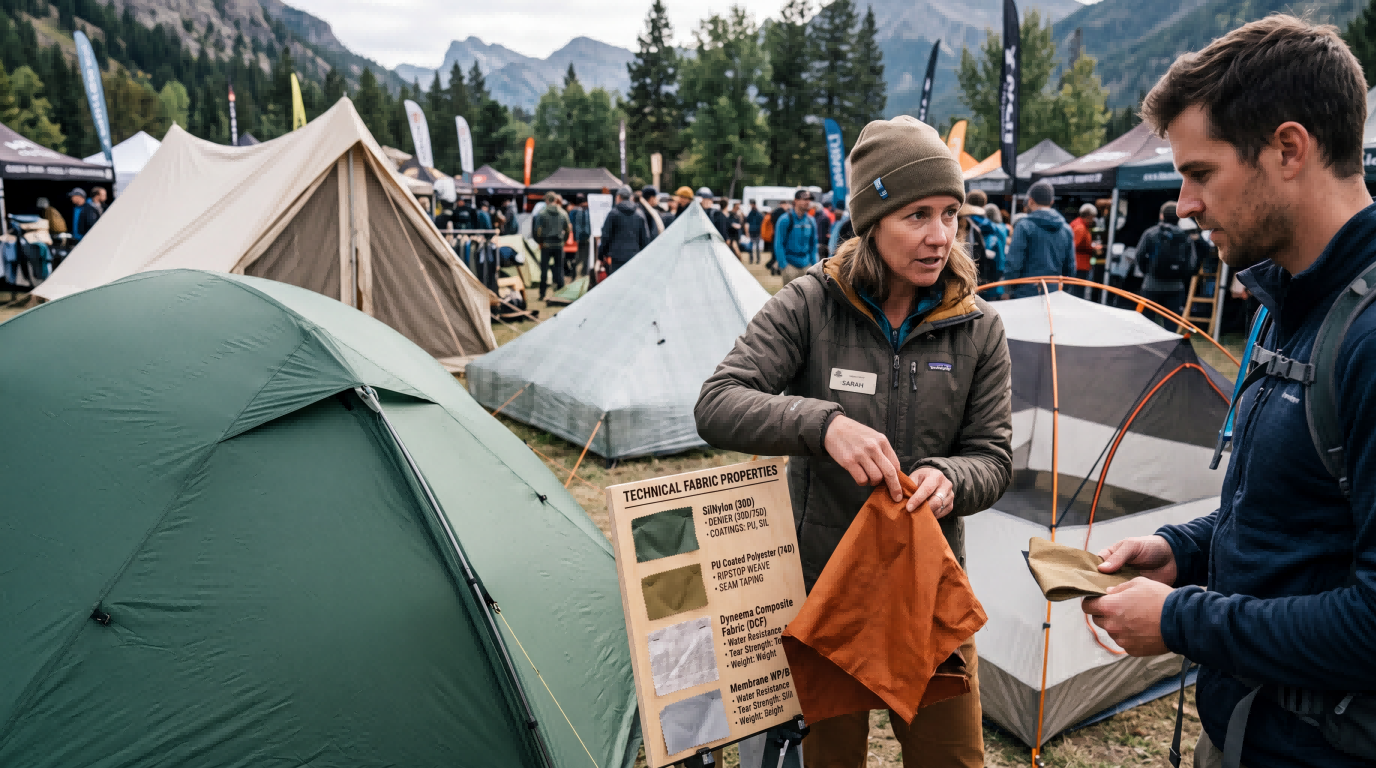 Field testing a mountain tent in alpine conditions to evaluate real-world fabric performance